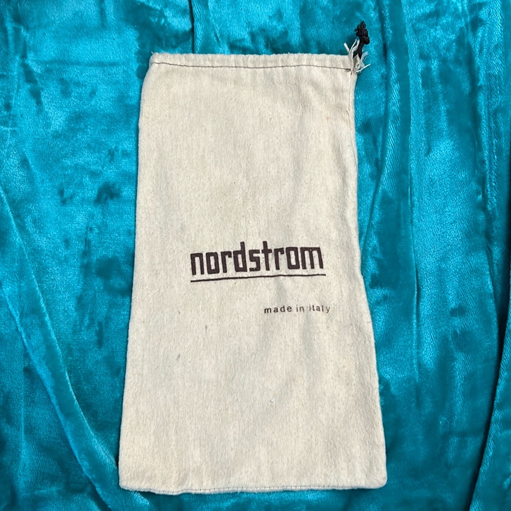 Nordstrom Flannel Drawstring Dustbag - Made in Italy approximately 7” X 13” size